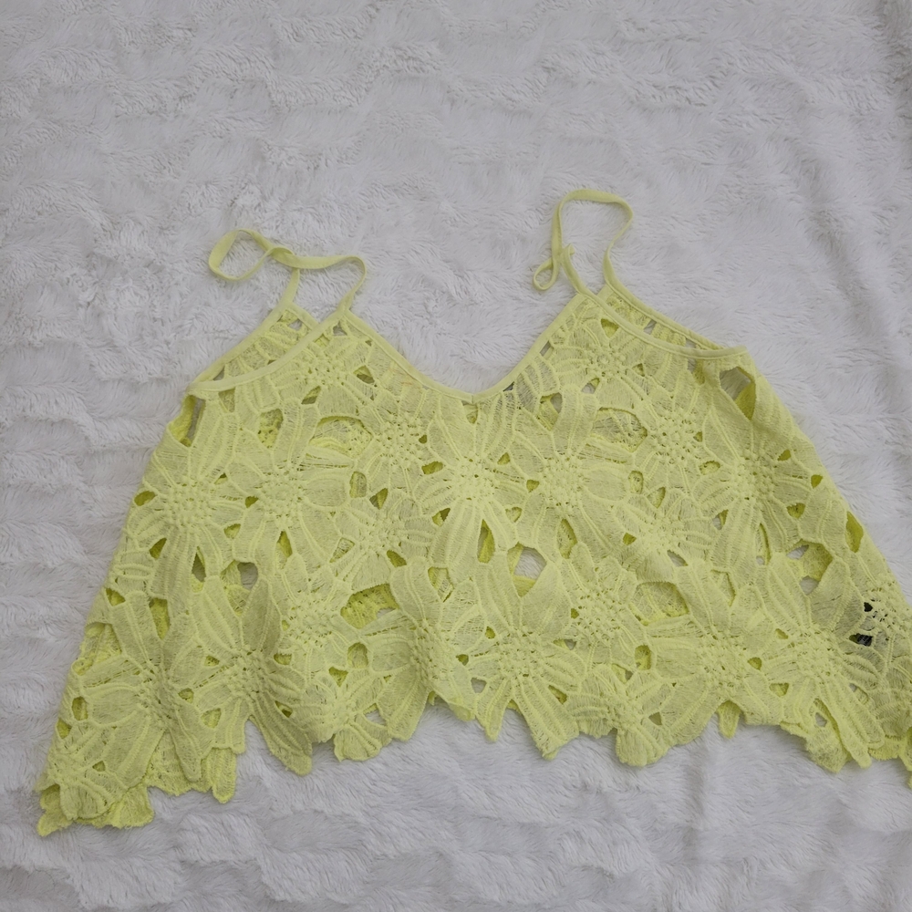 Charlotte Russe Lemon Lace Camisole